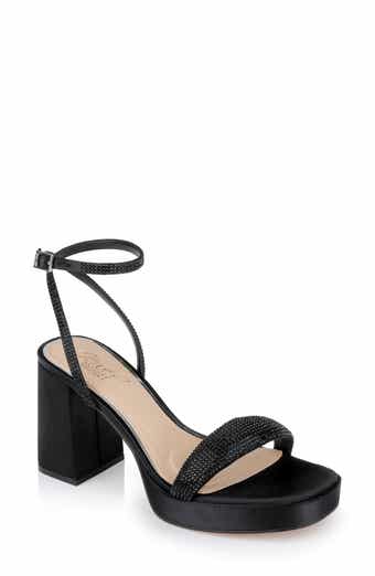 Jewel Badgley Mischka Teddi Embellished Ankle Strap Sandal