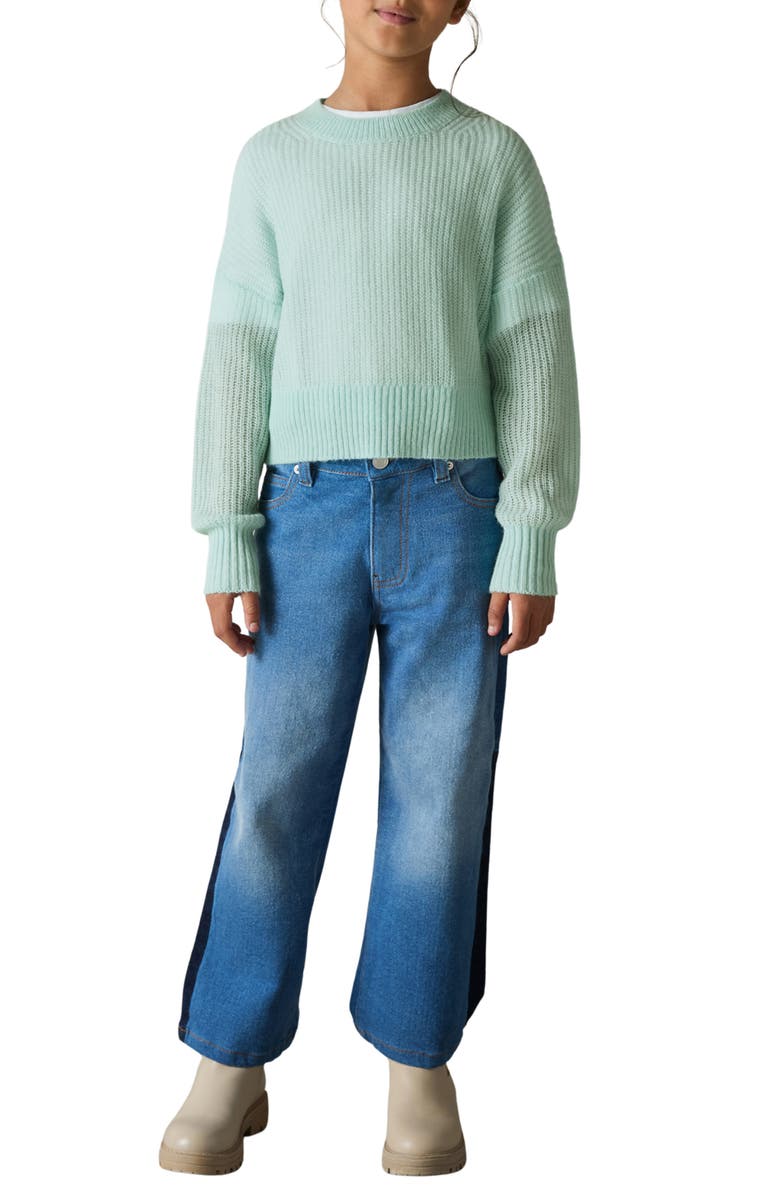 Reiss Kids' Aluna Sr. Stripe Half Zip Sweater, Alternate, color, 