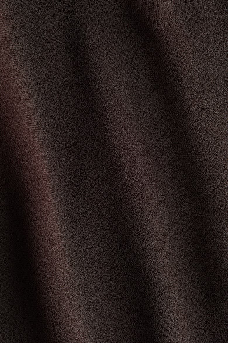 Tie-Back Stand-Up-Collar Blouse, Alternate, color, Dark brown