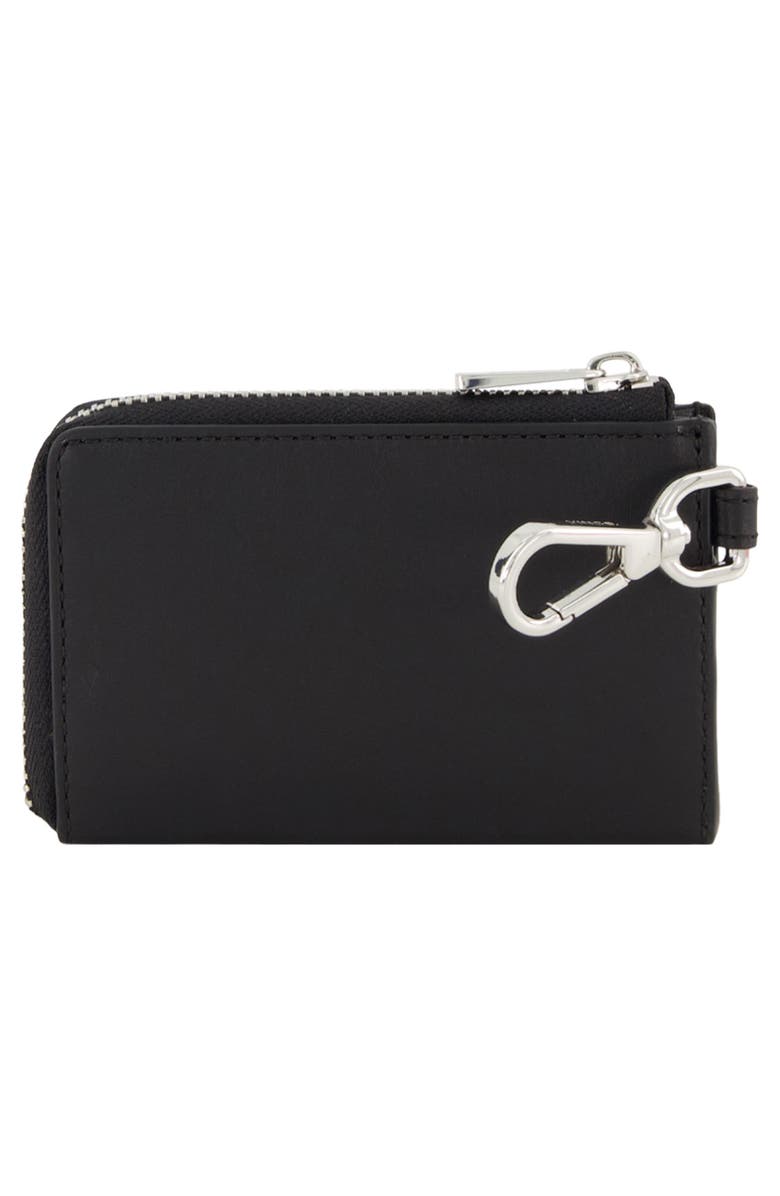 Vince Zip Top Leather Card Case, Alternate, color, Black