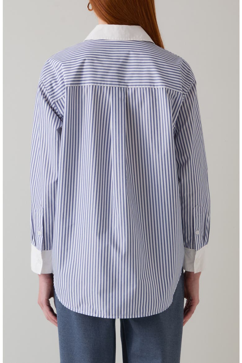 Hally Stripe Shirt, Alternate, color, NAVY MULTI