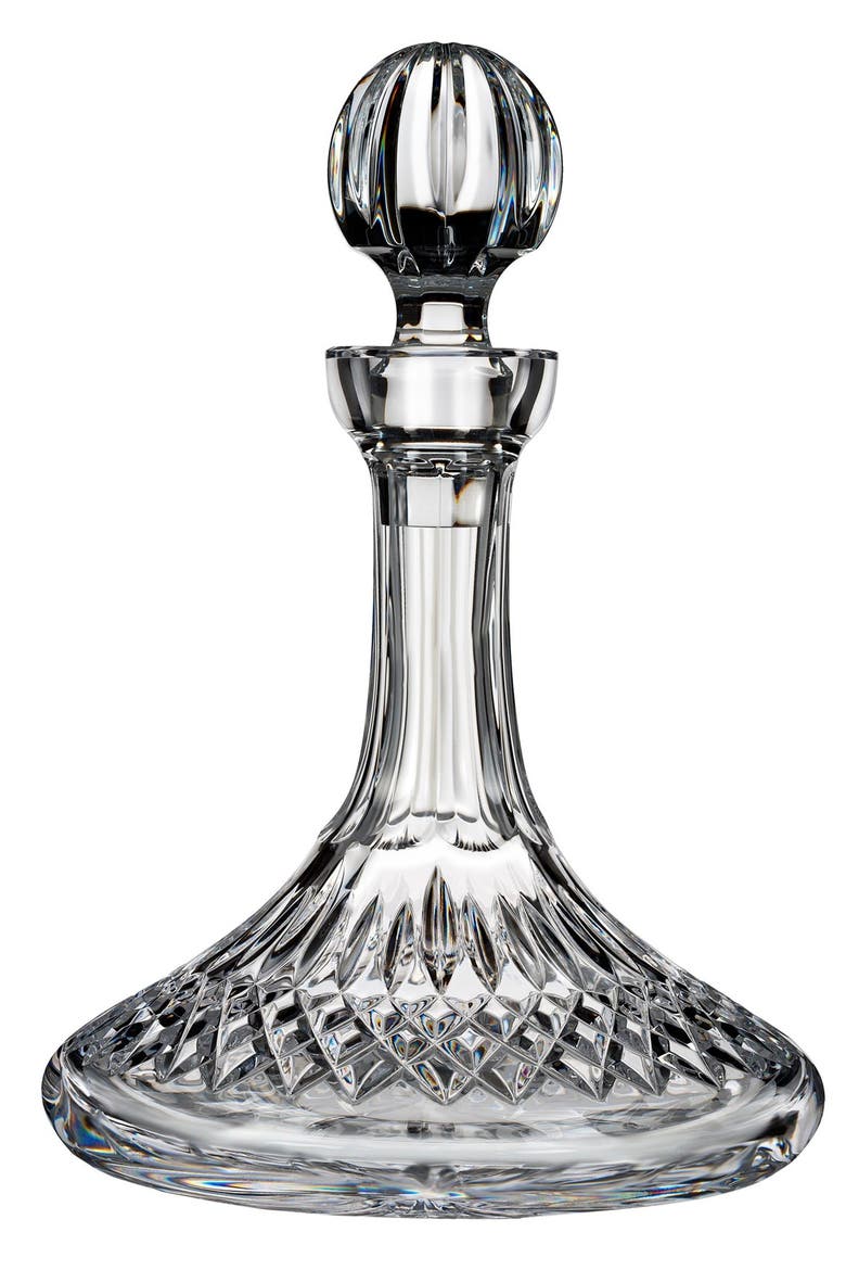 'Lismore Ships' Lead Crystal Decanter & Stopper, Main, color, CLEAR