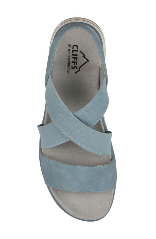 Cliffs By White Mountain Hapley Athleisure Sandal In Mid-blue Nubuck
