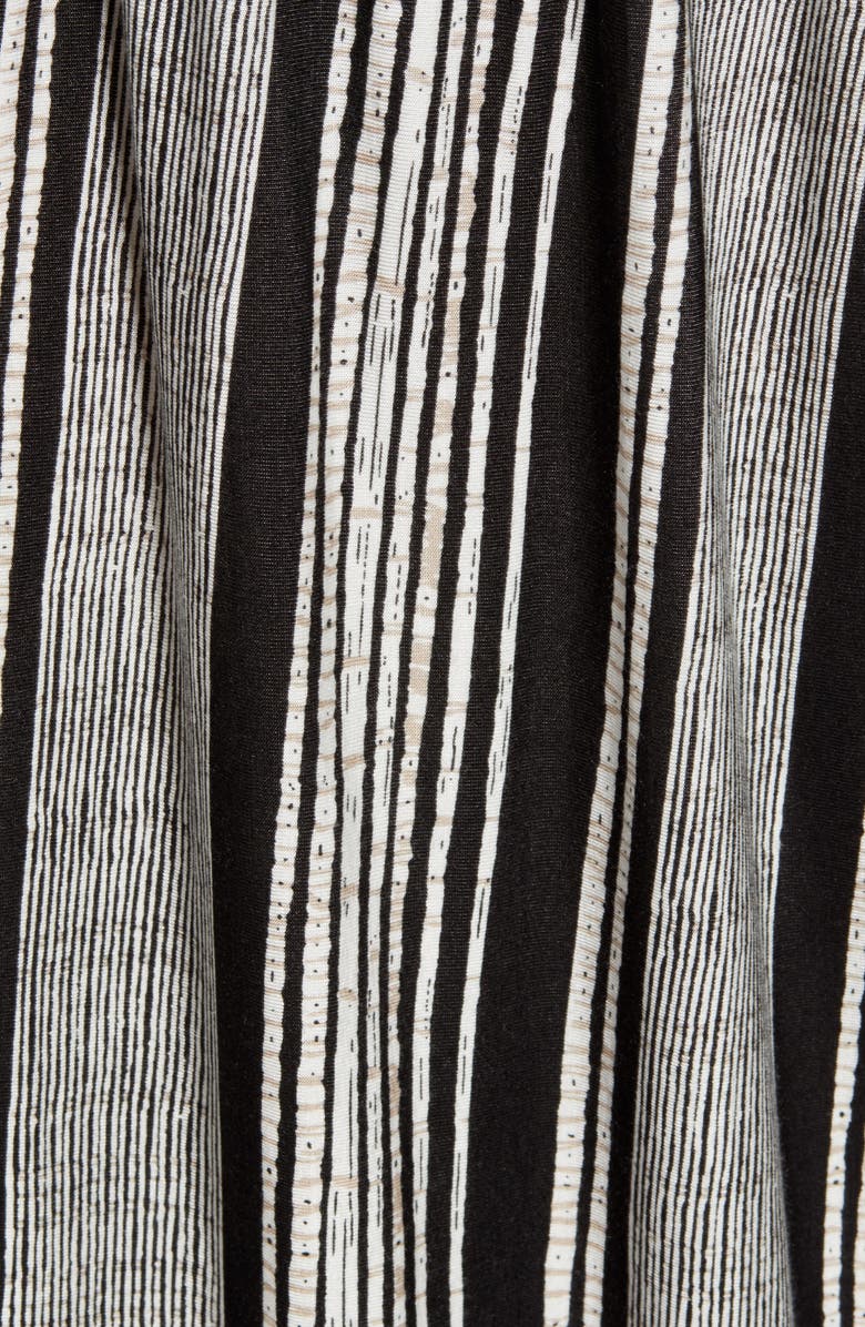 Bobeau Danielle Variegated Stripe Jersey Midi Dress, Alternate, color, 