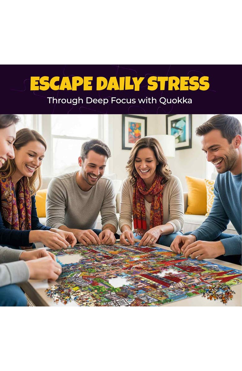 Quokka 1000 Piece Jigsaw Puzzle for Adults - Galactic Tails, Cruise Vistas & Knightly Cats, Alternate, color, Knighty Cats