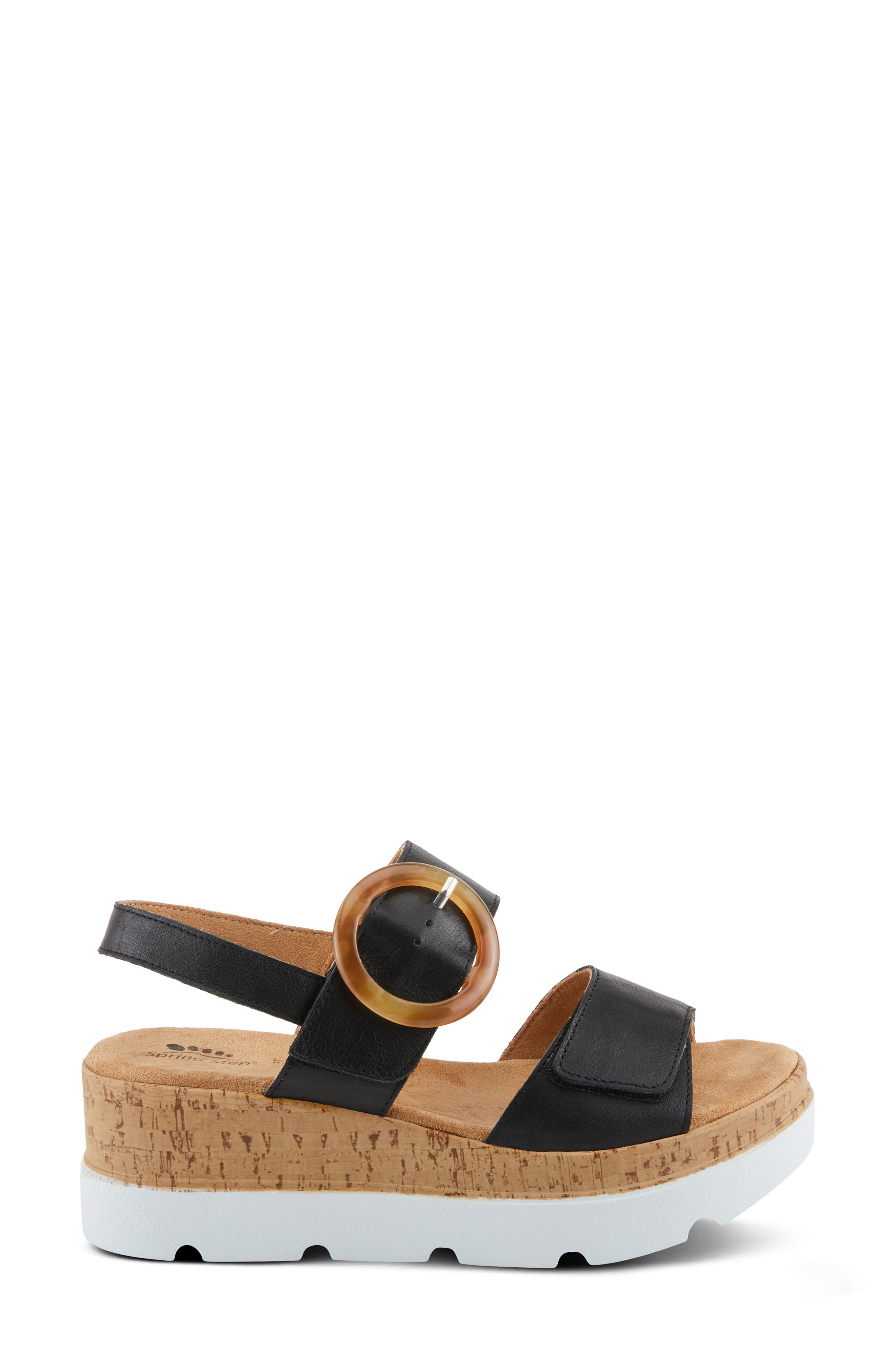 Spring Step Abarah Slingback Platform Sandal, Alternate, color, Black