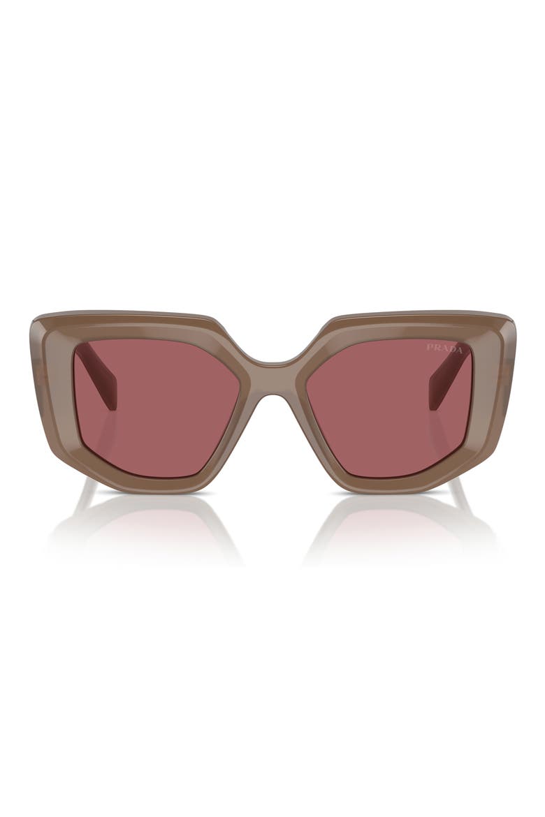 50mm Geometric Sunglasses, Main, color, DARK VIOLET