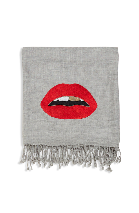 Lips Embellished Throw