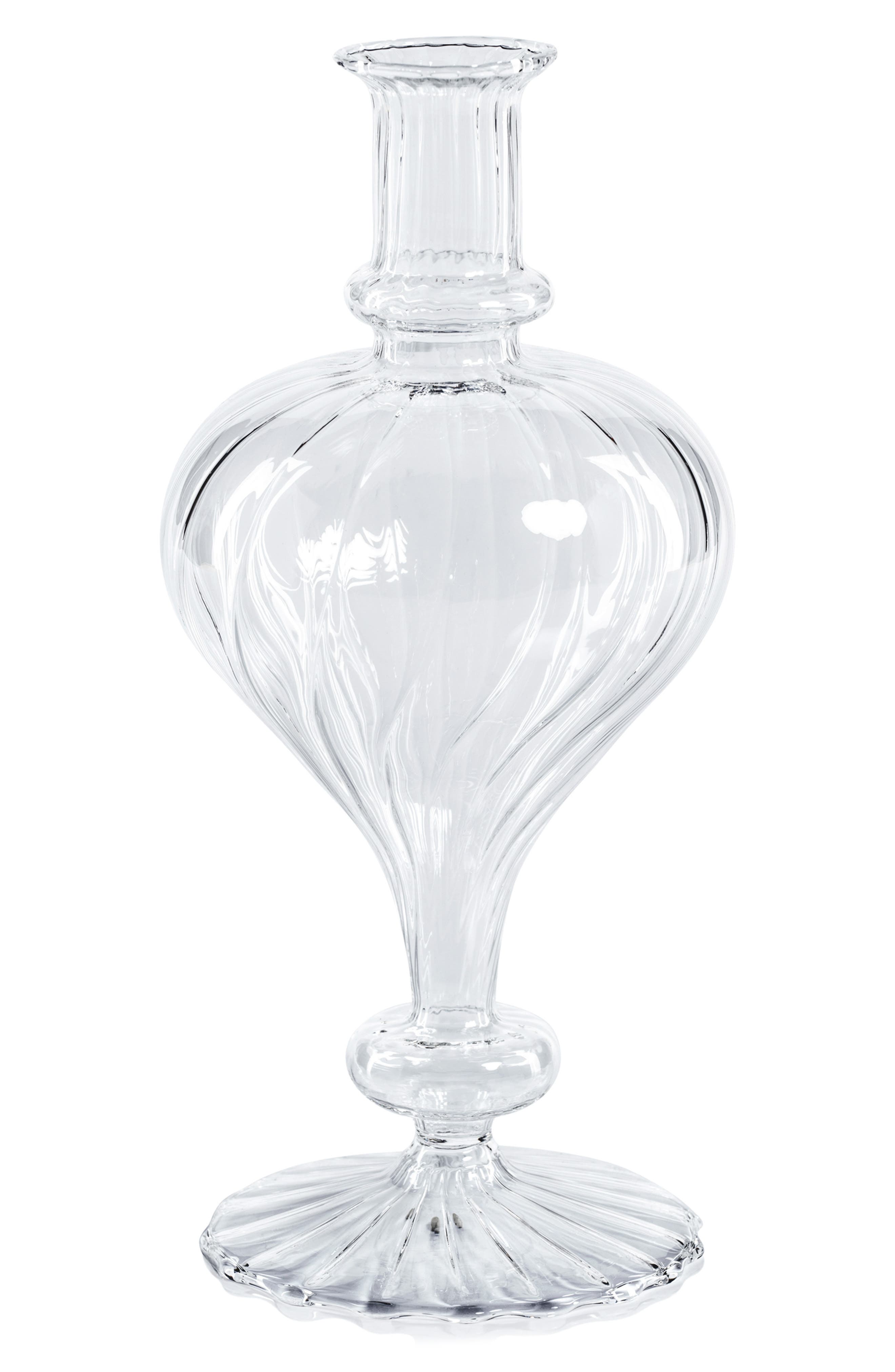 Zodax Vellum Set of 2 Spiral Decorative Glass Vases