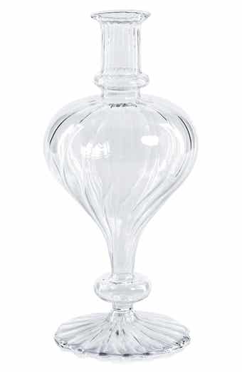 Vellum Set of 2 Spiral Decorative Glass Vases