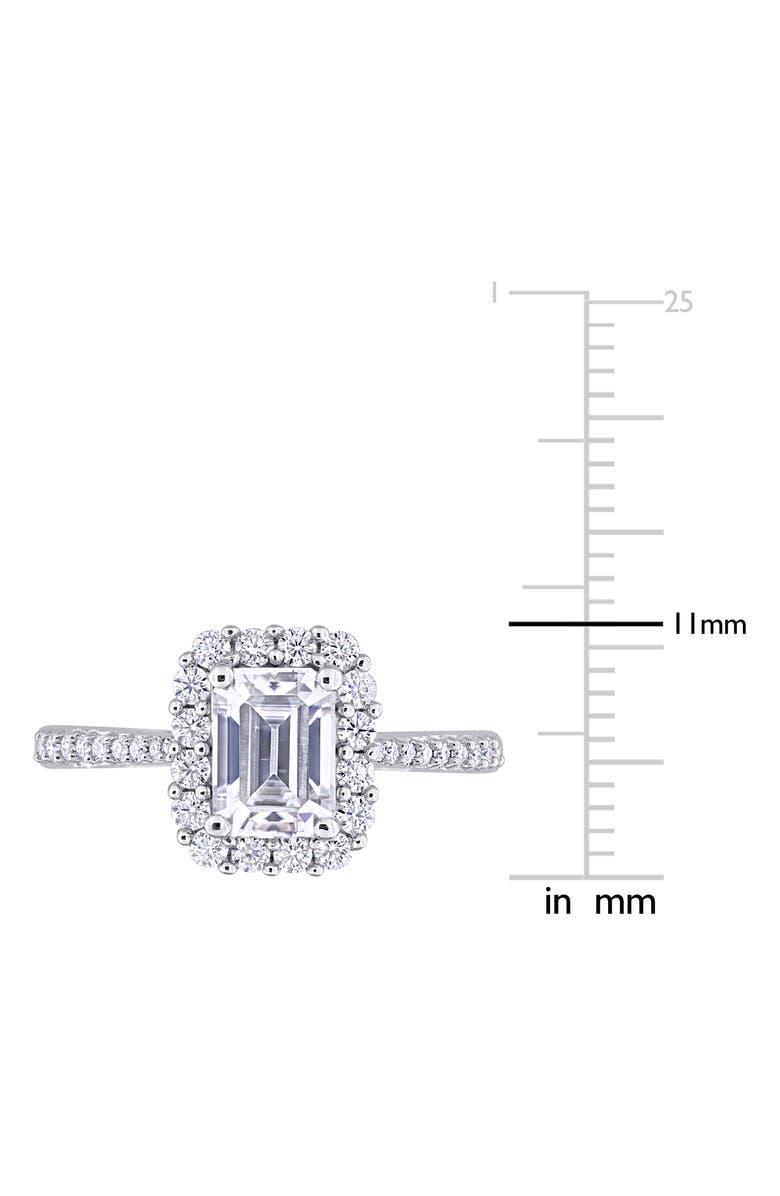 DELMAR Dew Octagon Created Moissanite Ring, Alternate, color, Silver
