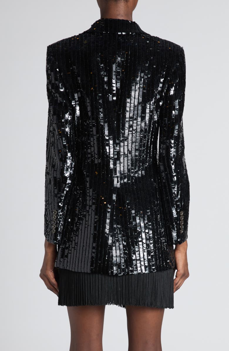 TOM FORD Sequin Stripe Blazer, Alternate, color, Black