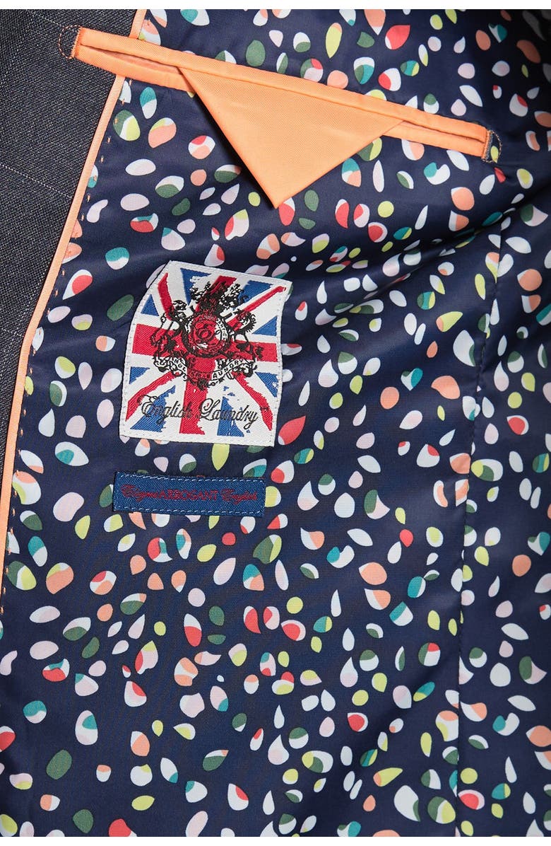 English Laundry Grey Plaid Two Button Notch Lapel Suit, Alternate, color, 