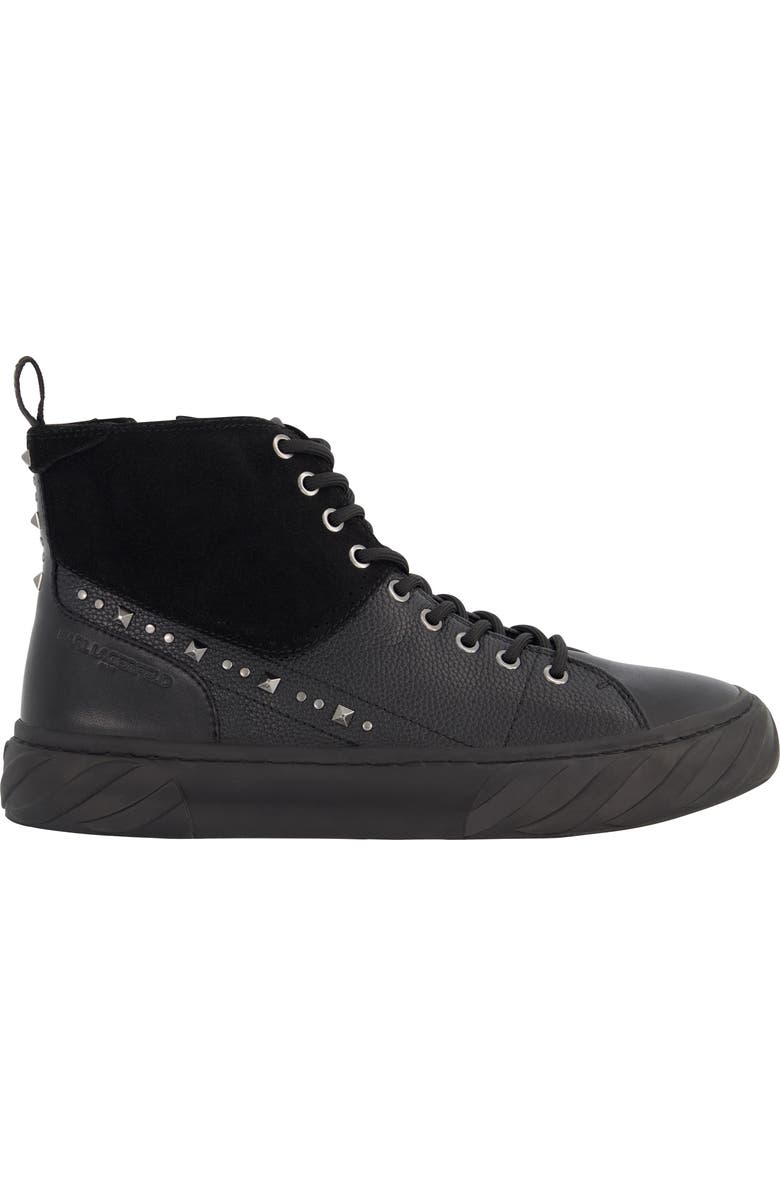 KARL LAGERFELD PARIS Studded High Top Sneaker, Alternate, color,