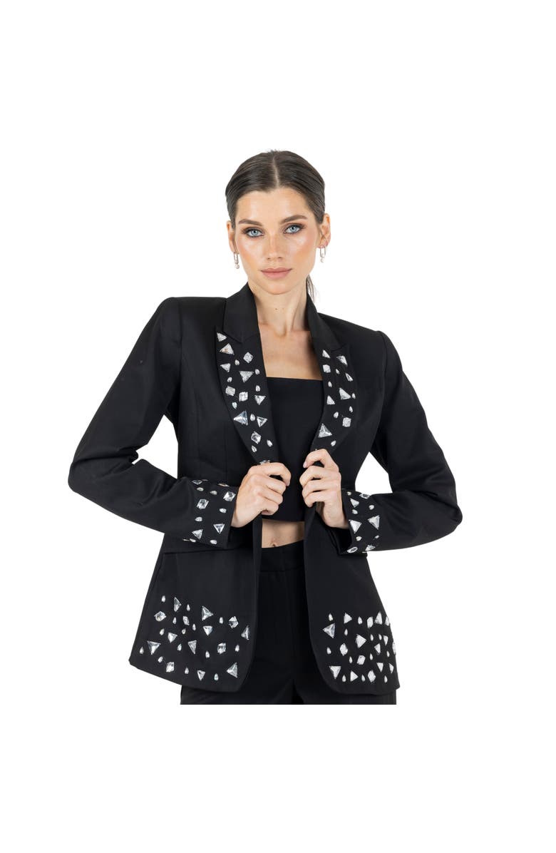 AKALIA Joslin White Stone Blazer, Main, color,