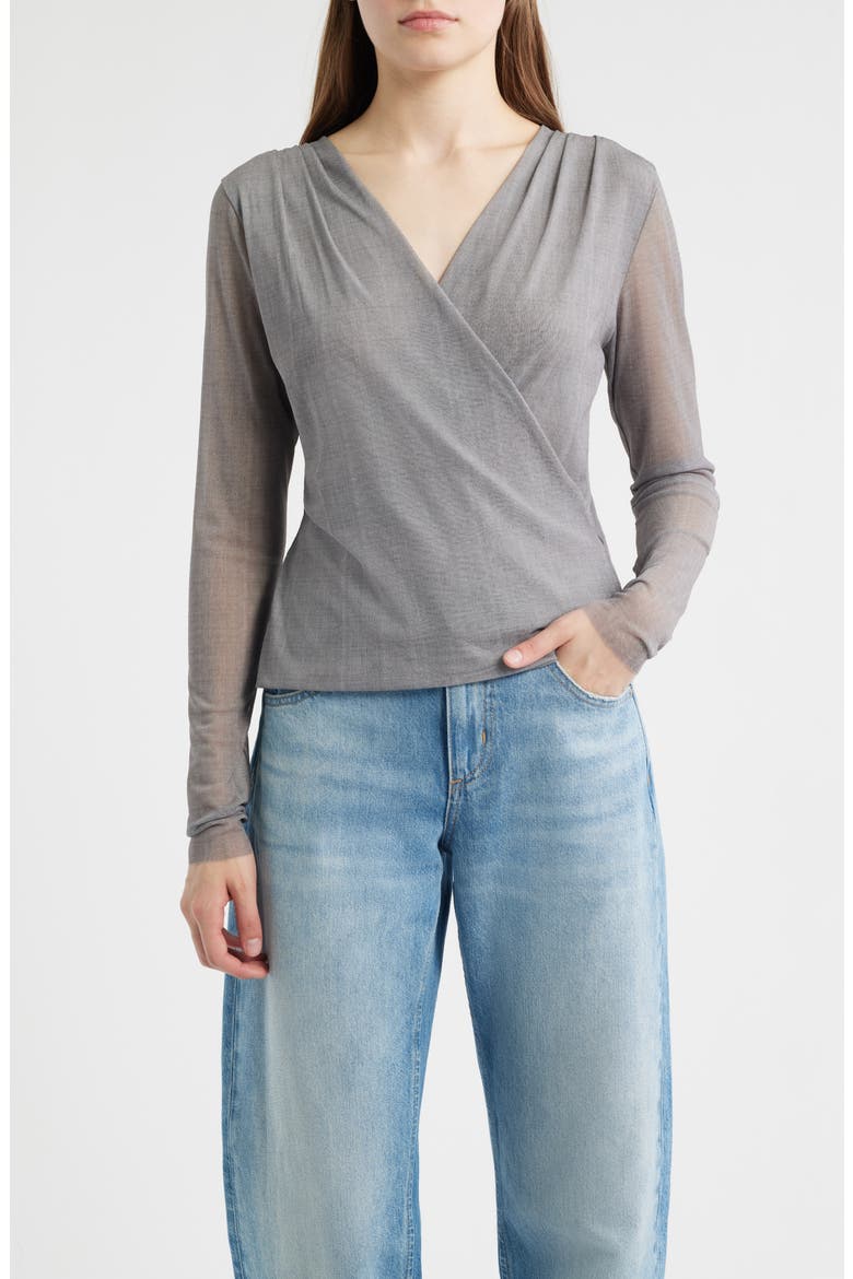 Edriba Faux Wrap Top, Main, color, OPEN MISC