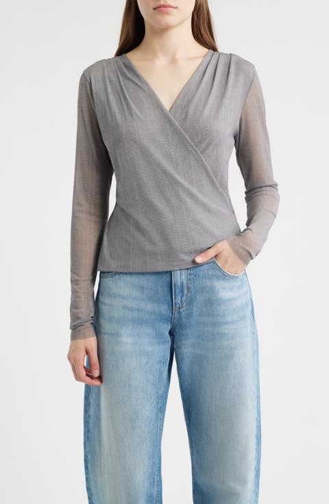 Edriba Faux Wrap Top