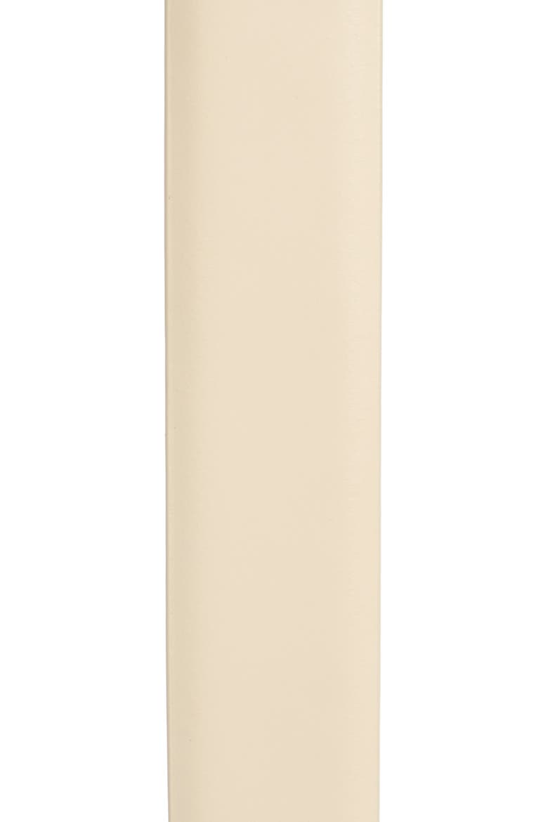 Square Buckle Leather Belt, Alternate, color, IVORY PRISTINE