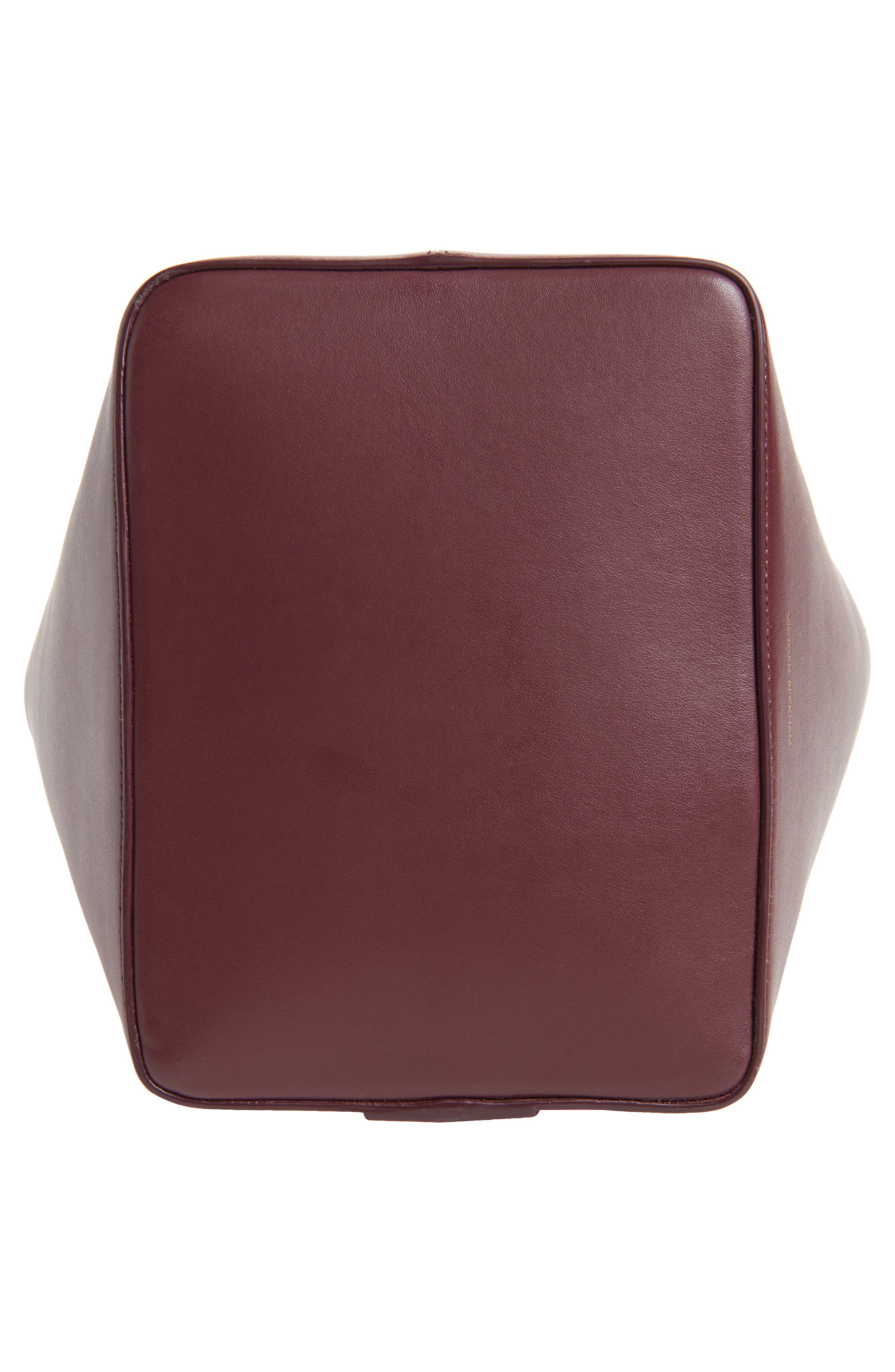 Victoria Beckham Dia Leather Bucket Bag, Alternate, color, Burgundy