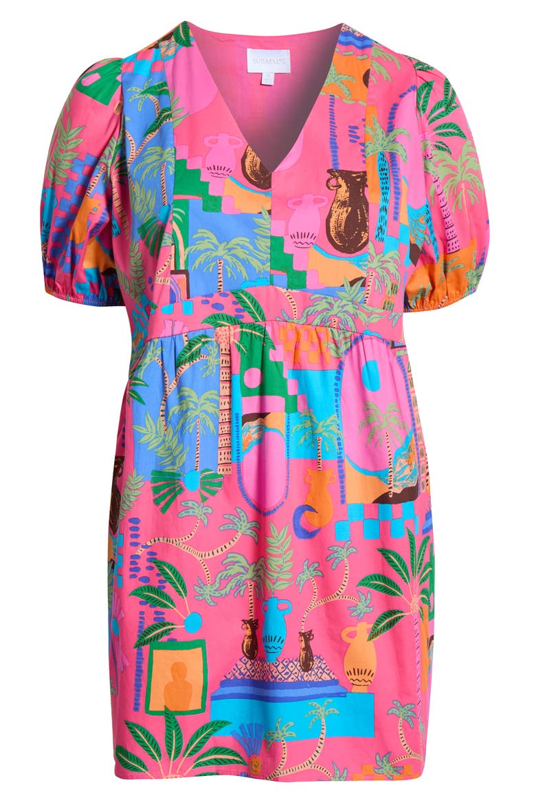 Lanus City Jerome Shift Minidress, Alternate, color, FUCHSIA-MULTI