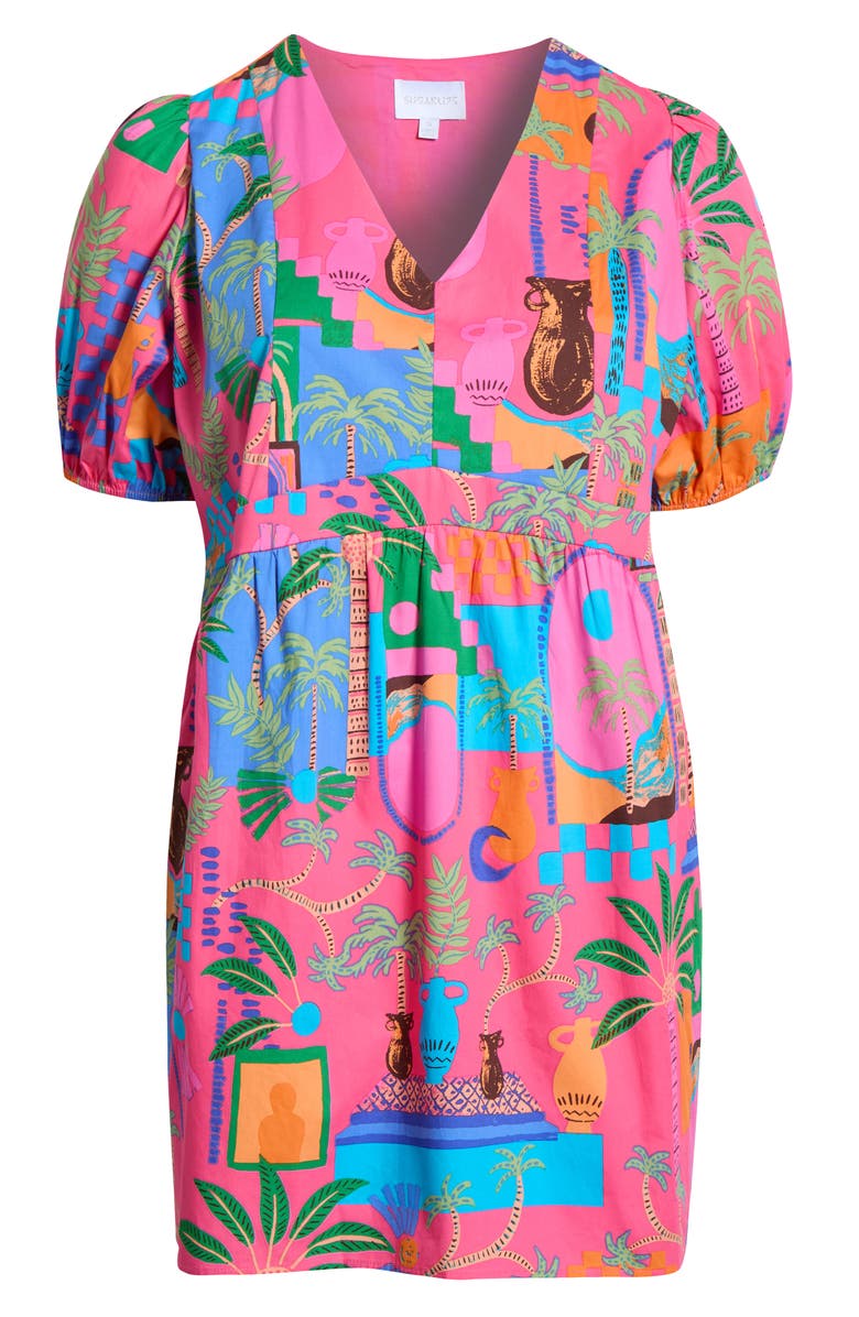 SUGARLIPS Lanus City Jerome Shift Minidress, Alternate, color, Fuchsia-Multi