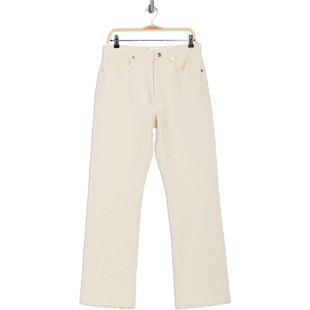 Frame The Jacquard Vertical Straight Leg Jeans In White