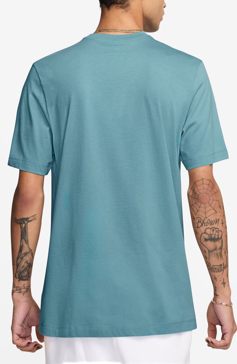 Nike Sportswear Club Crew Neck T-Shirt, Alternate, color, Denim Turquoise