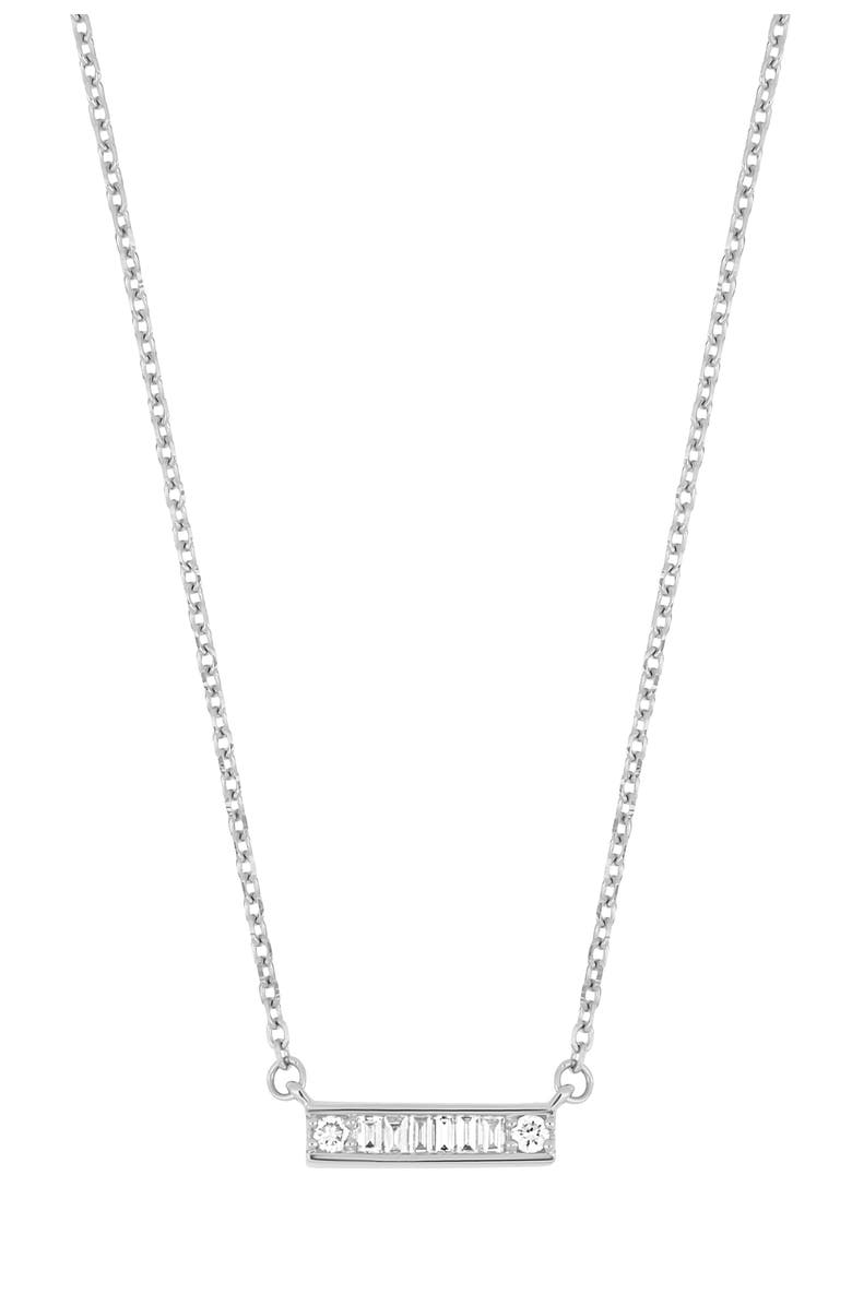 Bony Levy Gatsby Diamond Bar Pendant Necklace, Main, color, 18K White Gold