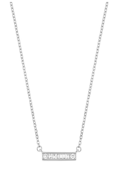 Gatsby Diamond Bar Pendant Necklace (Online Trunk Show)