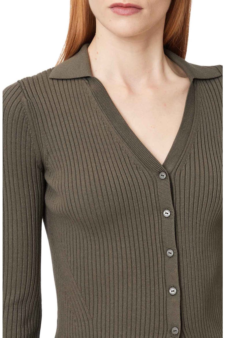 Cruz Ribbed Cardigan, Alternate, color, FOREST GREEN