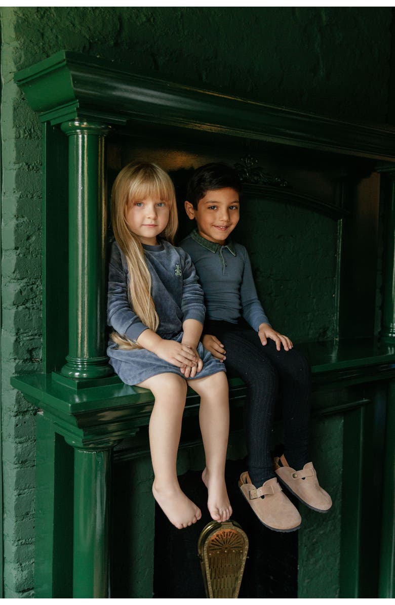 Ely's & Co. Velour Plaid Bear Collection - Dress, Alternate, color, Blue