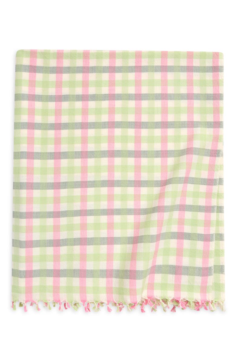 Heather Taylor Home Gingham Clover Tablecloth, Main, color, Clover