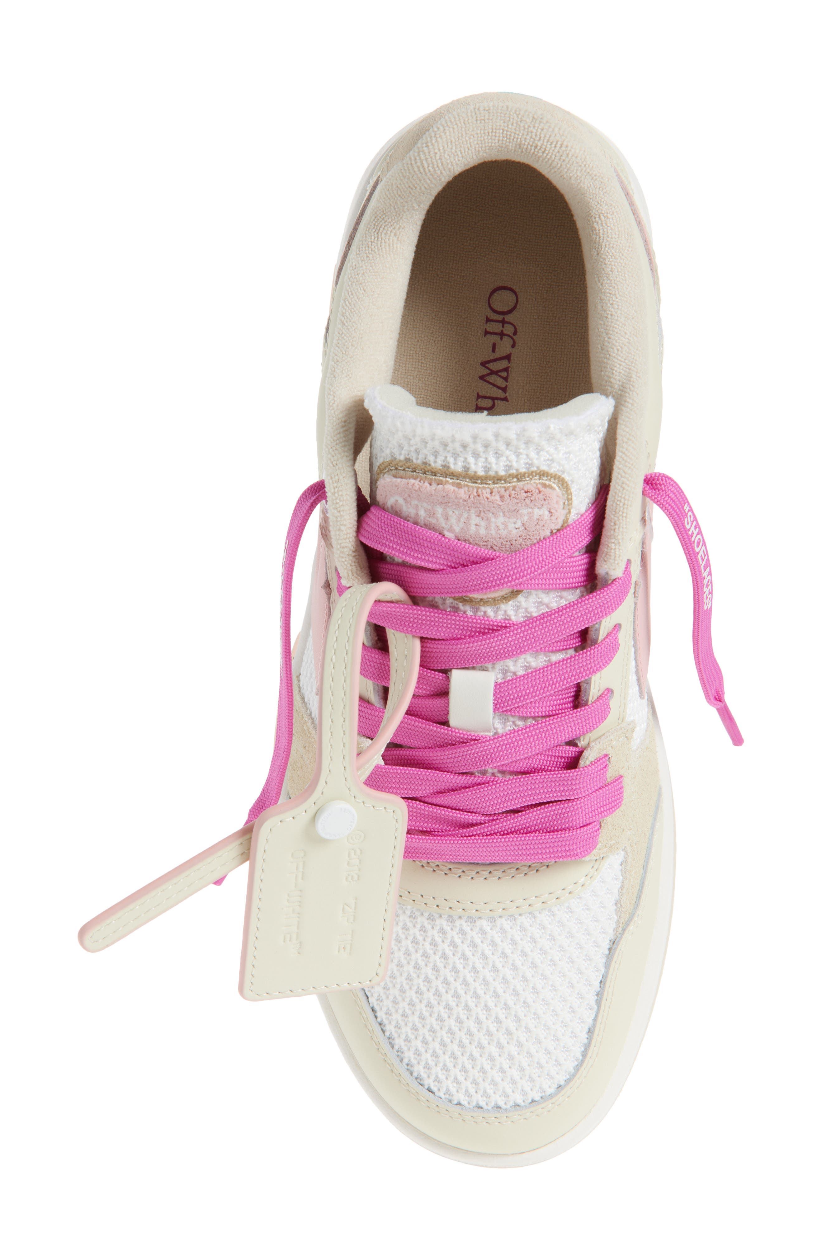 Off-White Slim Out of Office Sneaker, Alternate, color, Pink - Rose Pink