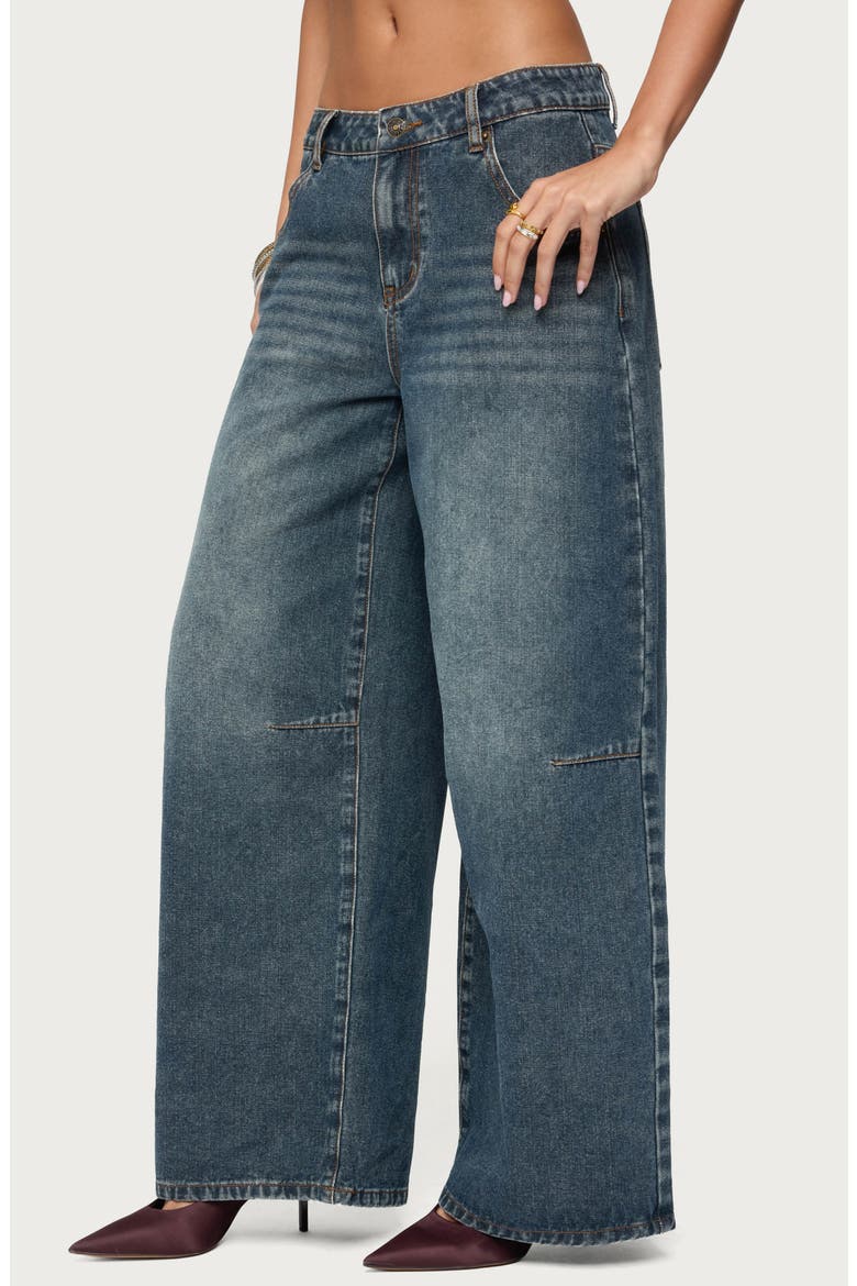 Santi Low Rise Wide Leg Jeans, Alternate, color, DARK-BLUE
