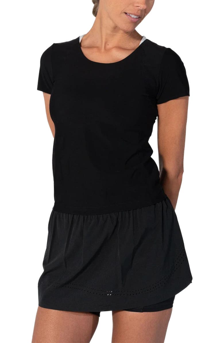 AVI Bounce-It Pickleball Short Sleeve, Alternate, color, Black Beauty