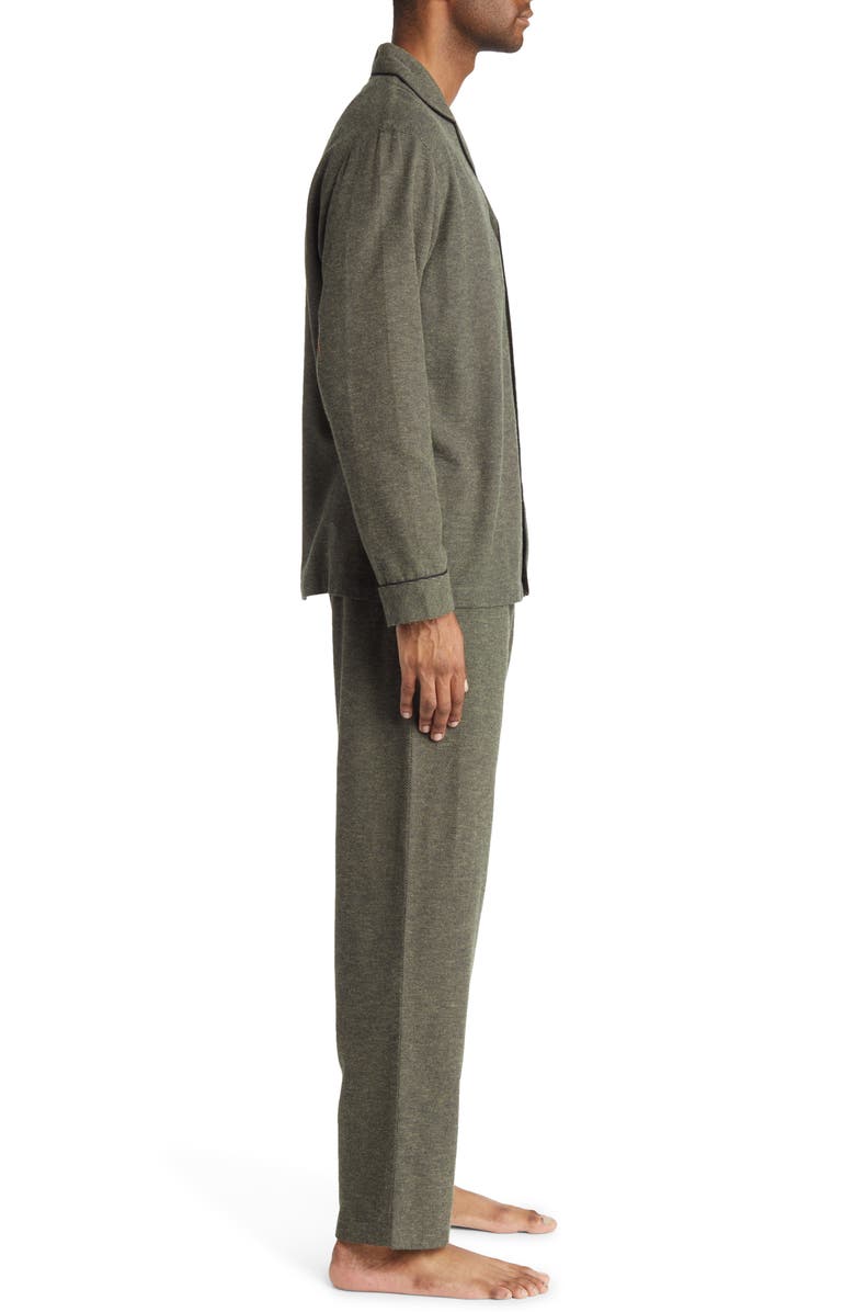 Majestic International Citified Cotton Pajamas, Alternate, color, Olive
