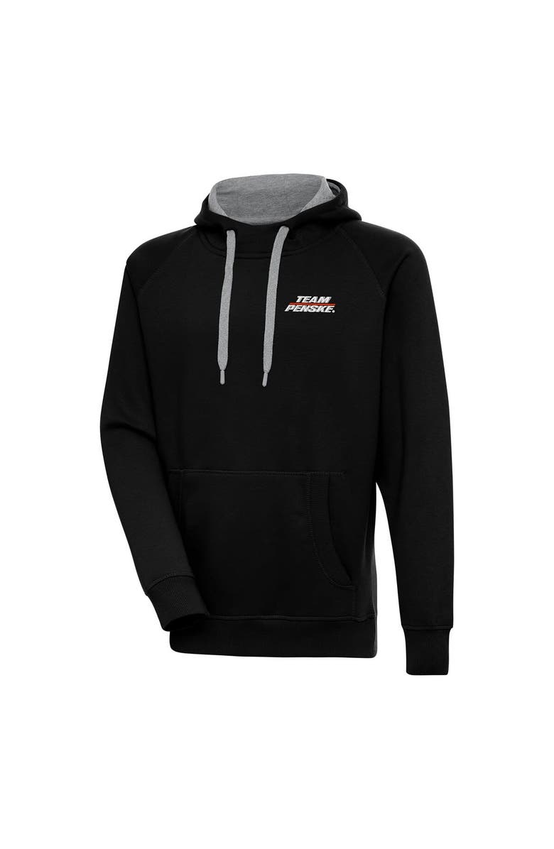 ANTIGUA Men's Antigua Black Team Penske Victory Pullover Hoodie, Main, color, Black