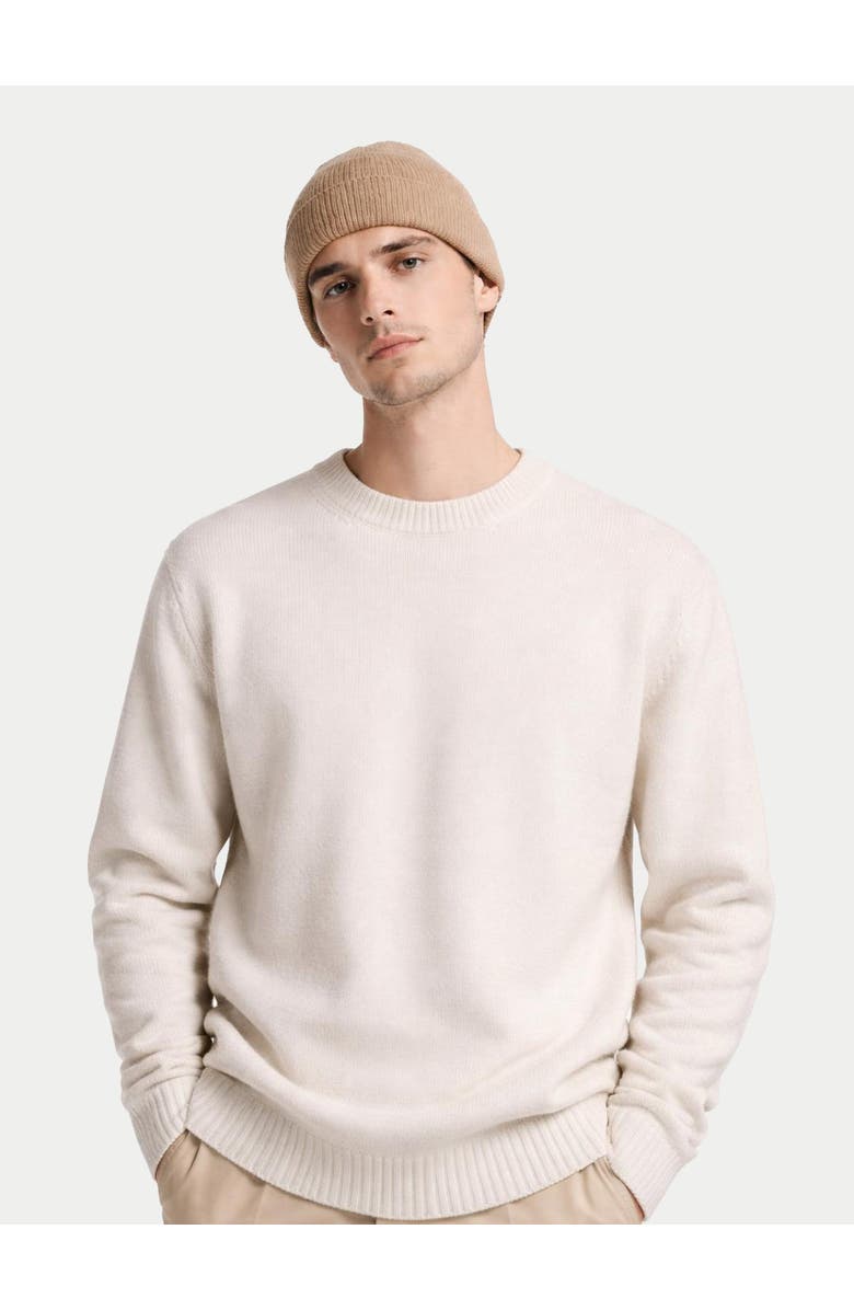 Gobi Cashmere Ribbed Chunky Beanie, Alternate, color, Taupe