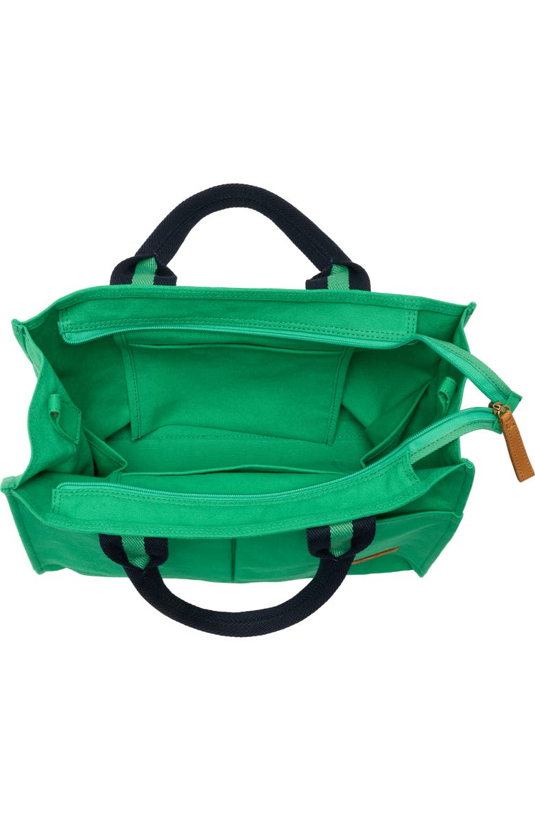 New Amsterdam Leatherworks Multi Compartment Canvas Tote Bag, Alternate, color, Kelly/ Kelly