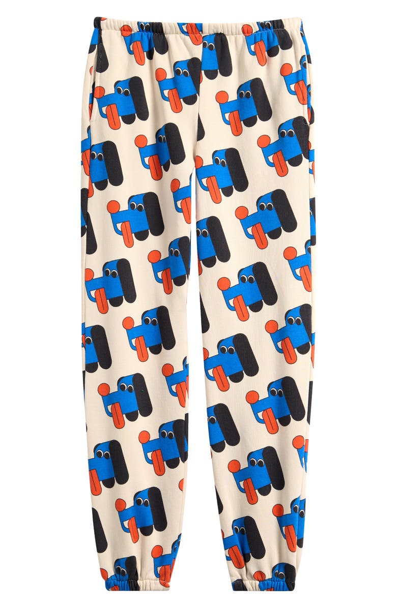 Bobo Choses Kids' Doggy Mate Cotton Sweatpants, Main, color, Off White