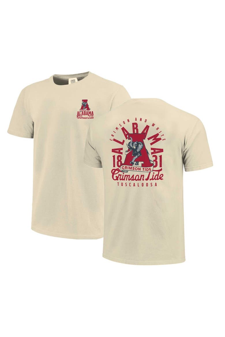 Men's Cream Alabama Crimson Tide Comfort Colors Mascot Overlay T-Shirt, Main, color, Cream