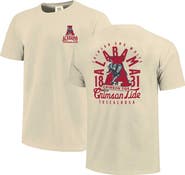 IMAGE ONE Men's Cream Alabama Crimson Tide Comfort Colors Mascot Overlay T-Shirt