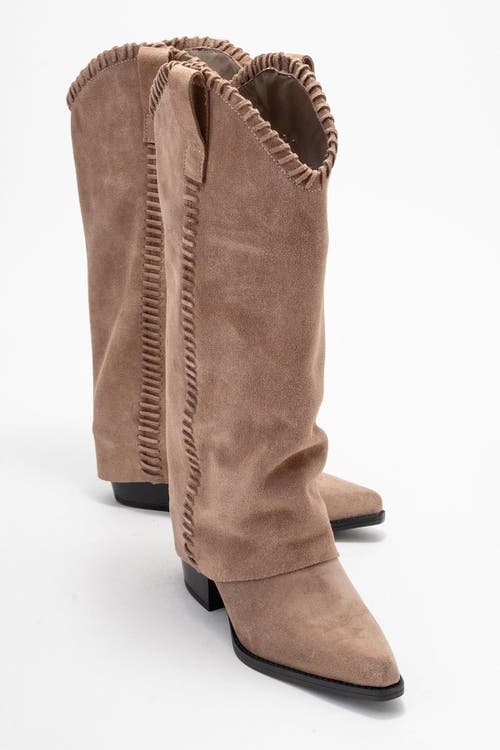 Forever & Always Shoes Clementina Leather Western Boot In Brown