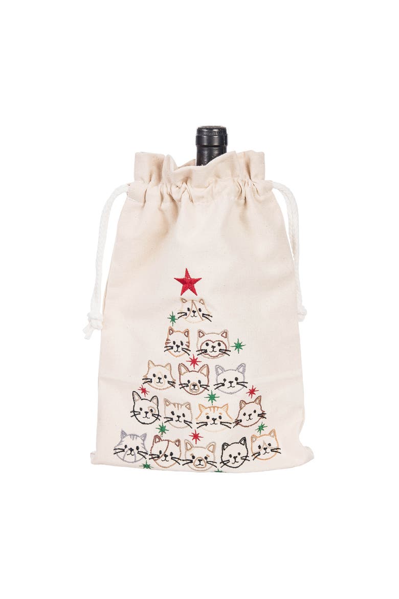Cat Tree Gift Bag, Main, color, Off-White
