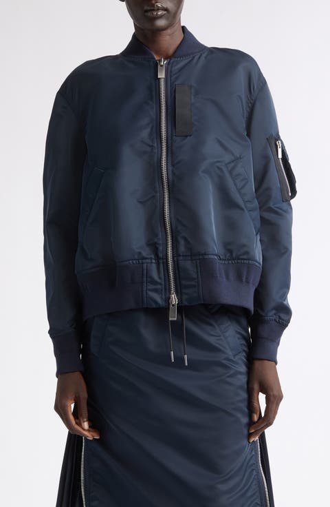 Nylon Twill Bomber Jacket