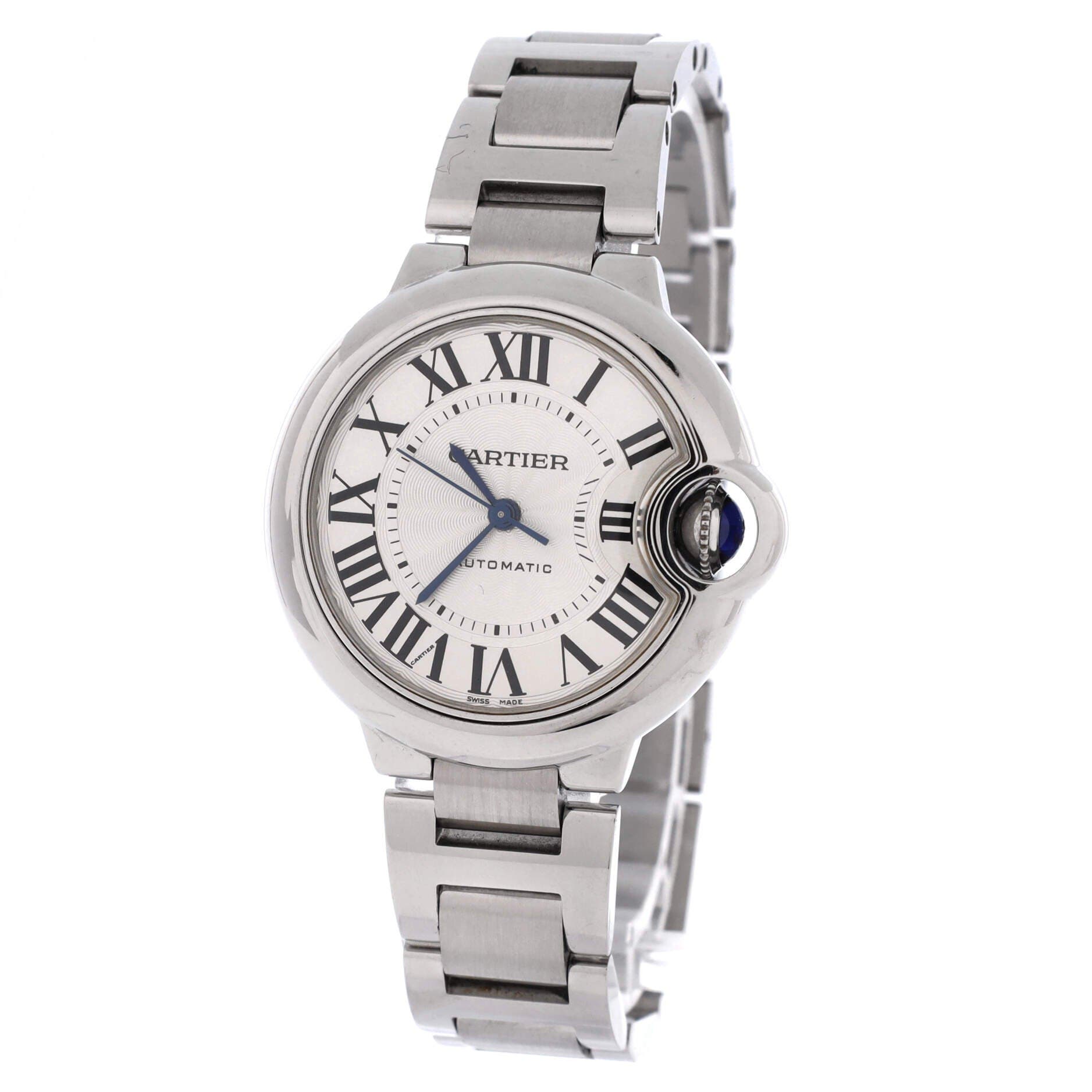 Ballon Bleu de Cartier Automatic Watch Stainless Steel 33, Alternate, color, Metallic Silver