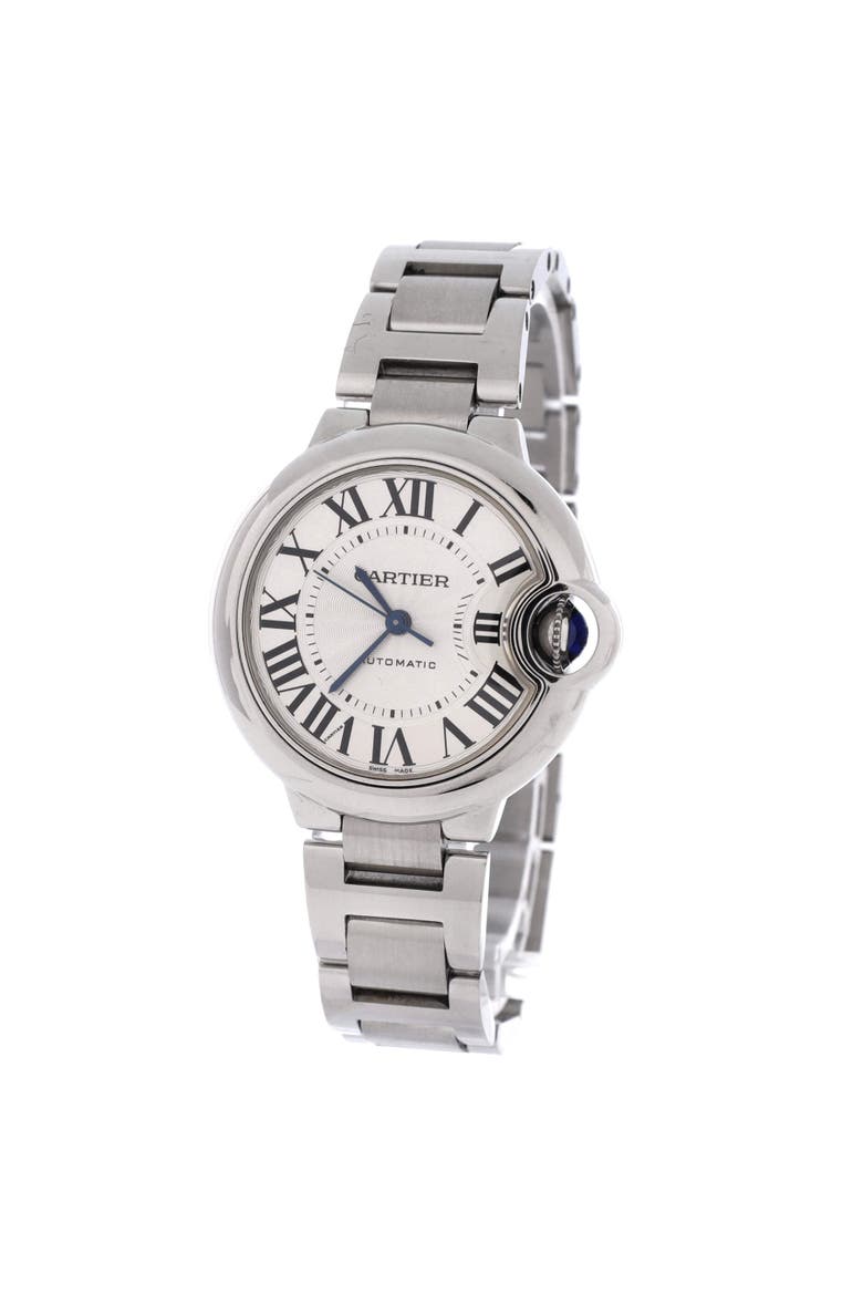 Ballon Bleu de Cartier Automatic Watch Stainless Steel 33, Alternate, color, Metallic Silver