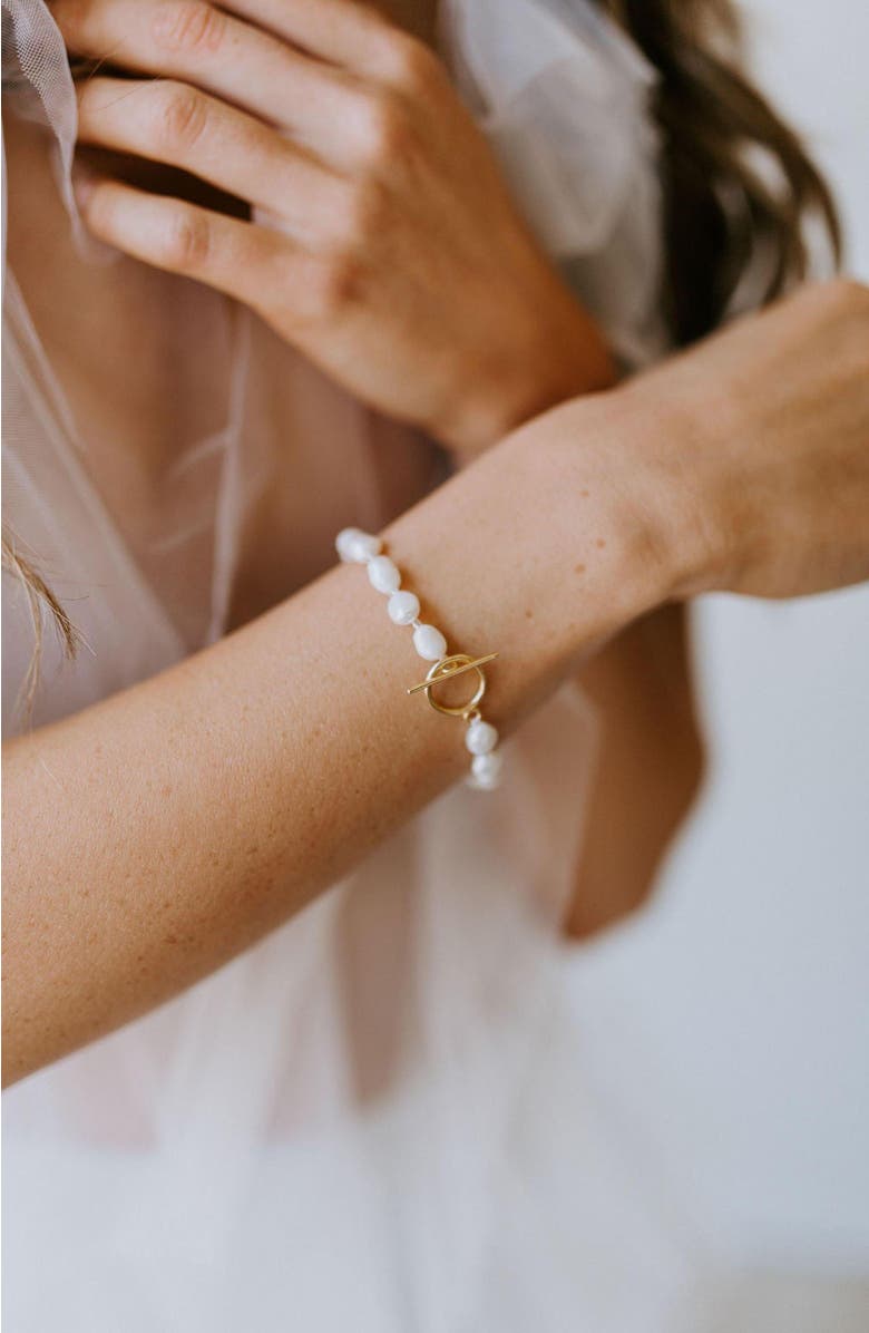 Untamed Petals Parnell Pearl Bracelet, Alternate, color, Pearl