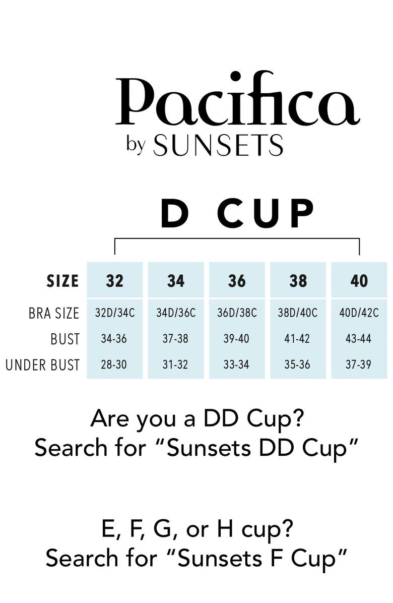 Pacifica by Sunsets Coralie Tankini Swimsuit Top - D Cup, Alternate, color, Black Pacifica