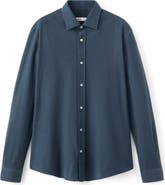 MANGO Slim Fit Cotton Piqué Button-Up Shirt